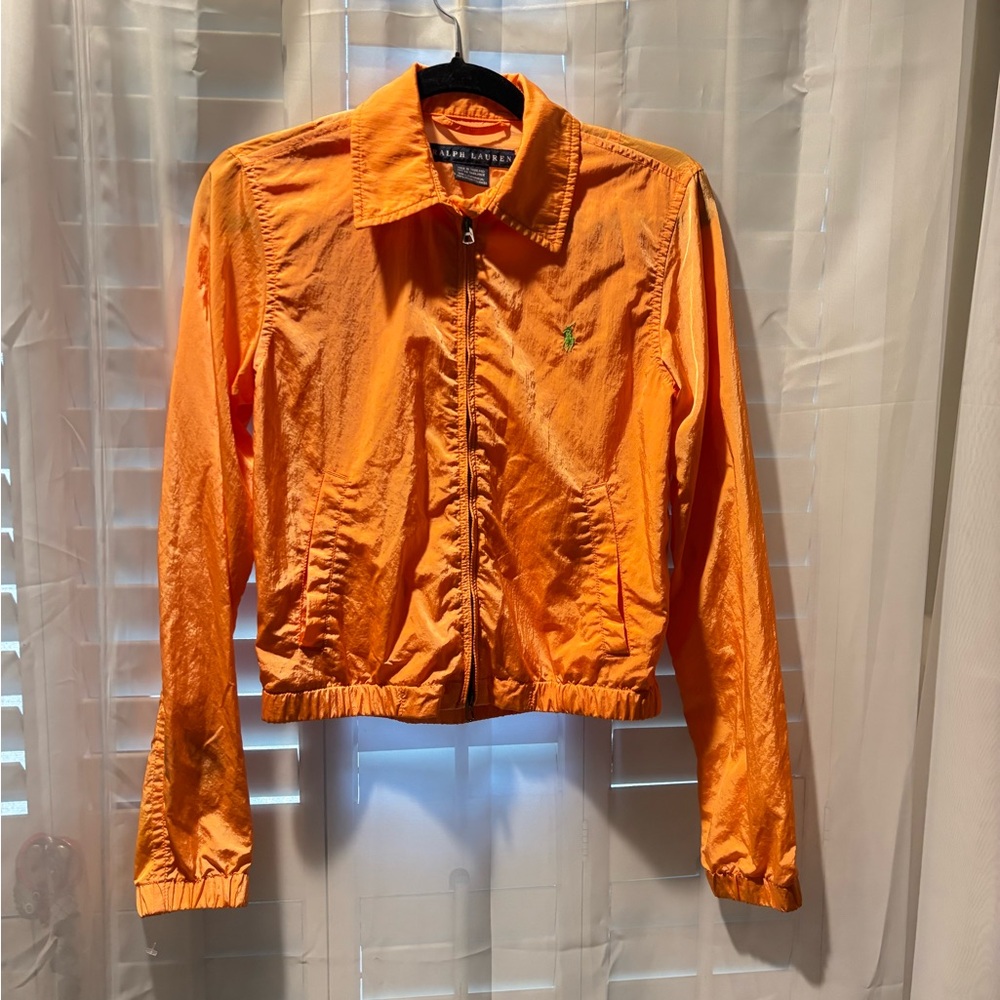Ralph Lauren Orange Zip-Front Bomber Jacket